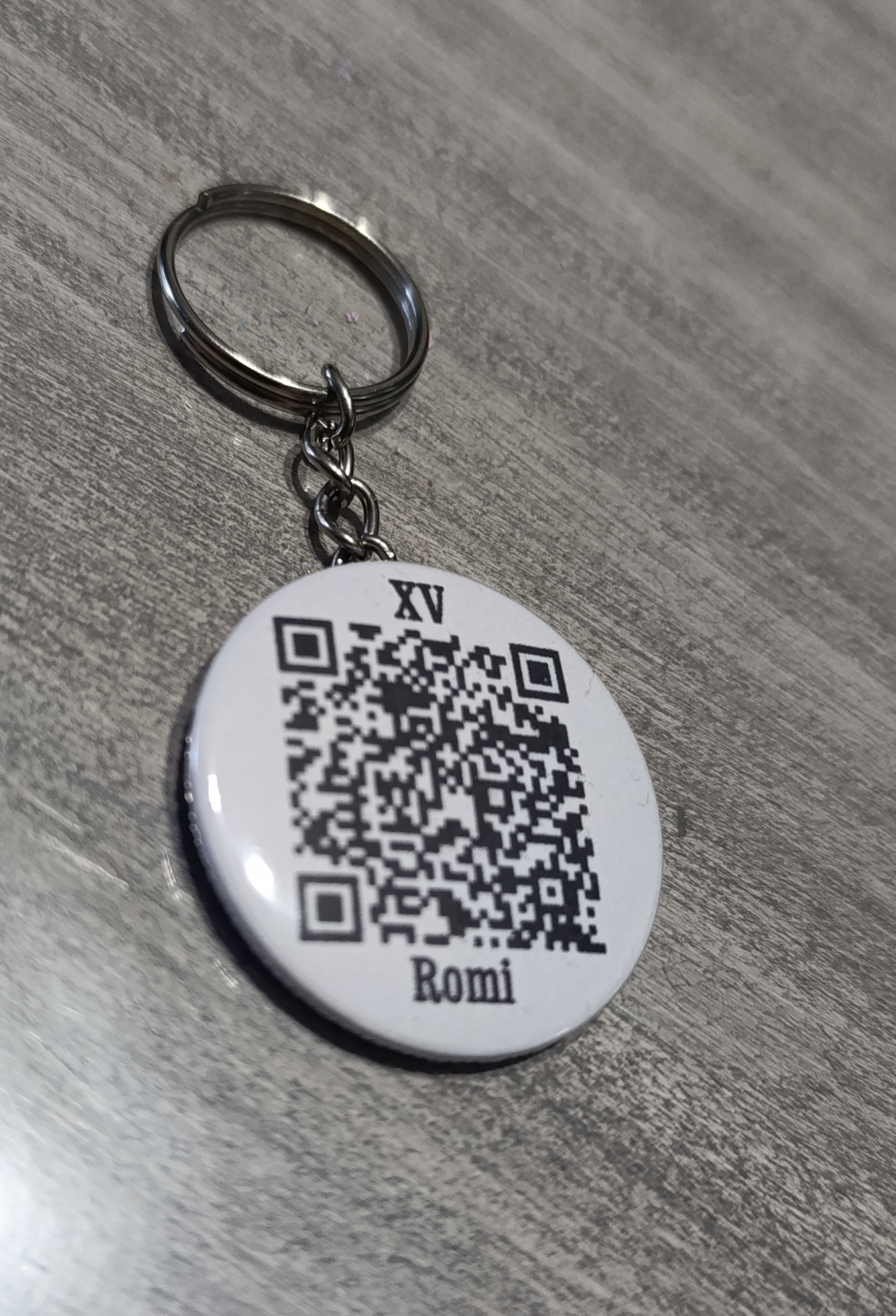Llavero con QR del evento