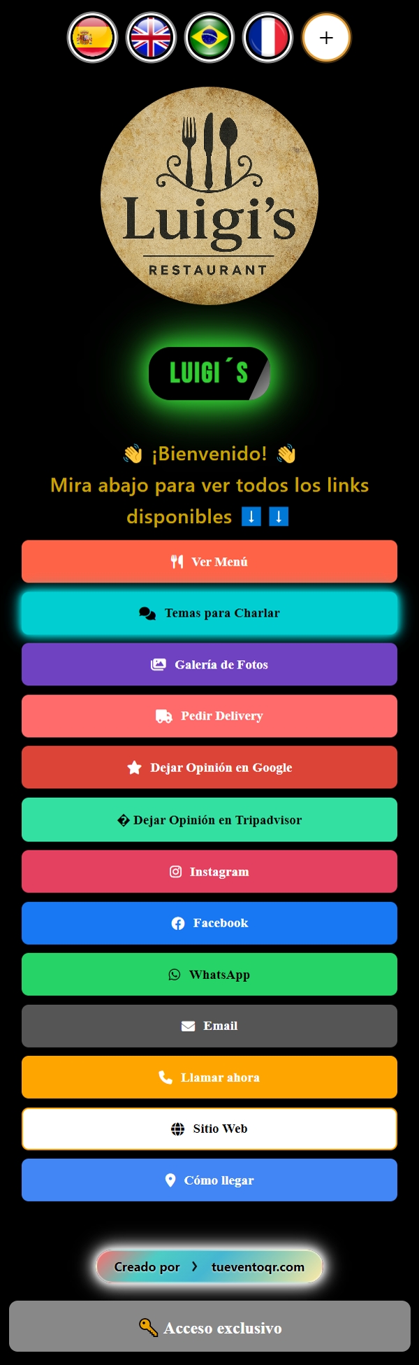 Segundo diseño de centro de mesa con QR